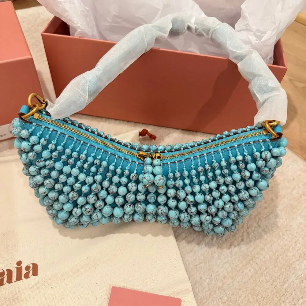 NEW Cult Gaia Mercier Mini Shoulder Bag in Ibiza Turquoise - Picture 5 of 9